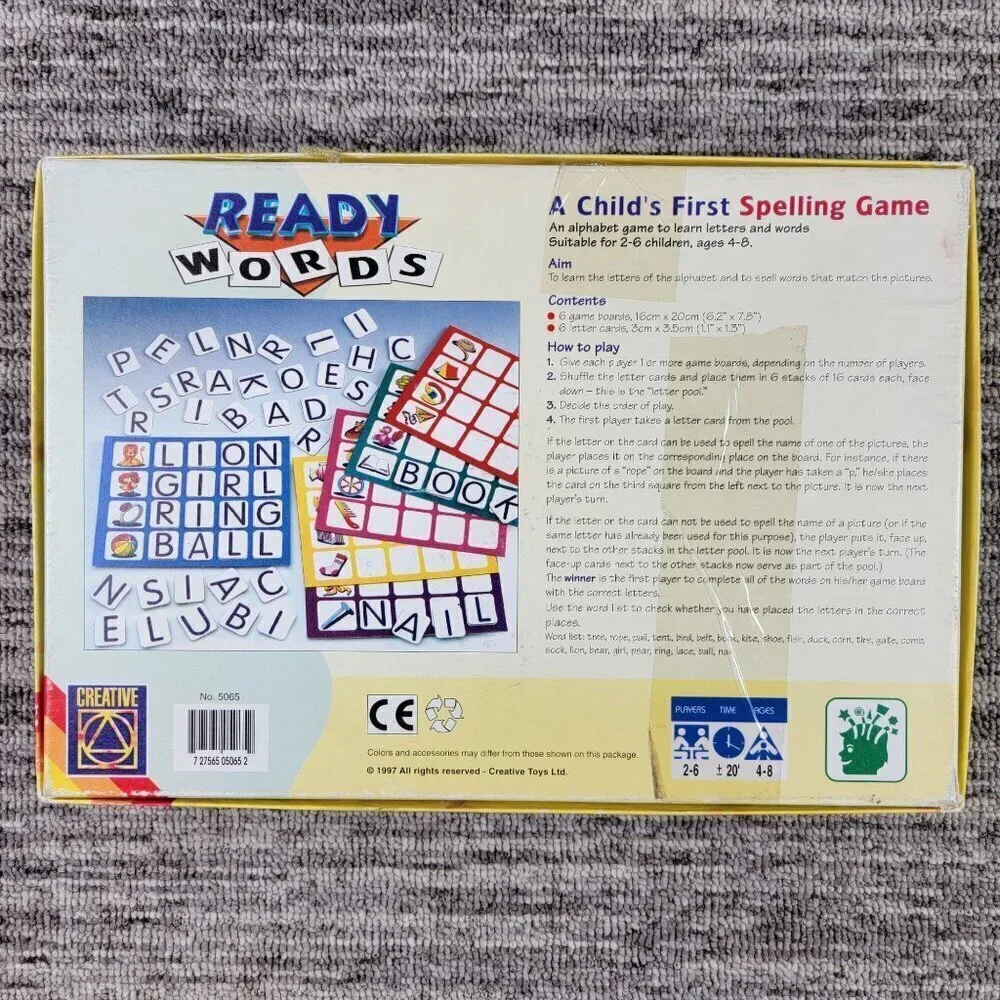 Vintage 1997 Ready Words A Child's First Spelling Game Homeschooling Teacher